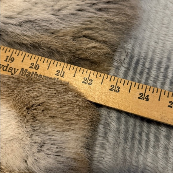 Beautiful Vintage Rabbit Hair Jacket Multicolor Fur Zip Up Womens Fits Small Y2K - Picture 8 of 10